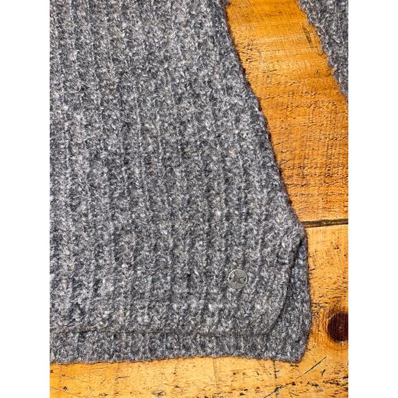 Womens Eddie Bauer Dark Gray‎ Chunky Knit Lambs Wool Camel Hair Cozy Sweater S - Picture 4 of 7